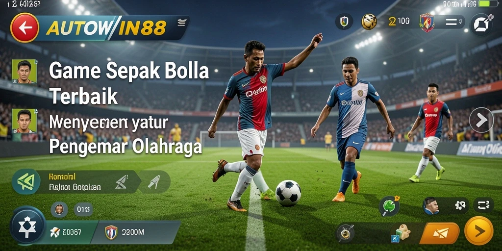 Gameplay seru dalam AUTOWIN88 saat pertandingan sepak bola.