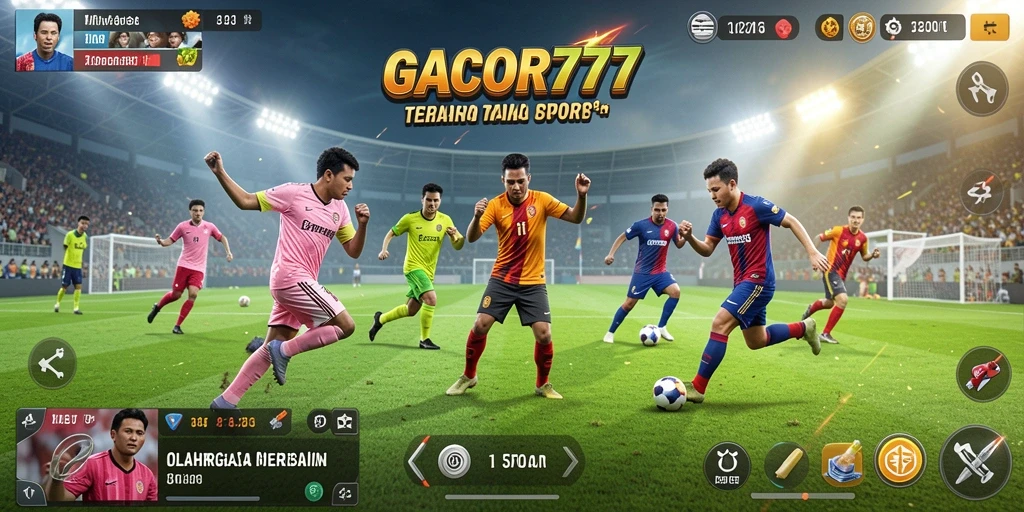 Screenshot utama GACOR777 menampilkan aksi seru dalam permainan olahraga.