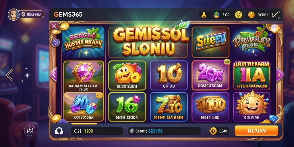 Gameplay GEMS365 yang seru dengan grafis menawan dan fitur menarik.