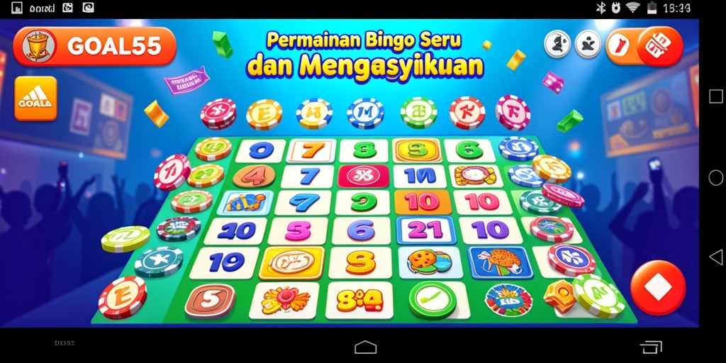 Tampilan gameplay seru GOAL55 dengan elemen Bingo yang menarik.
