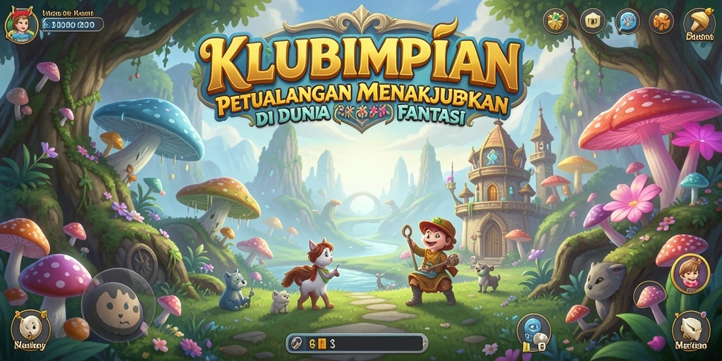 Gameplay seru dalam KLUBIMPIAN dengan petualangan menantang.
