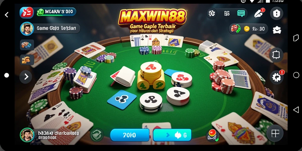 Screenshot gameplay MAXWIN88 dengan suasana Gaple yang seru.