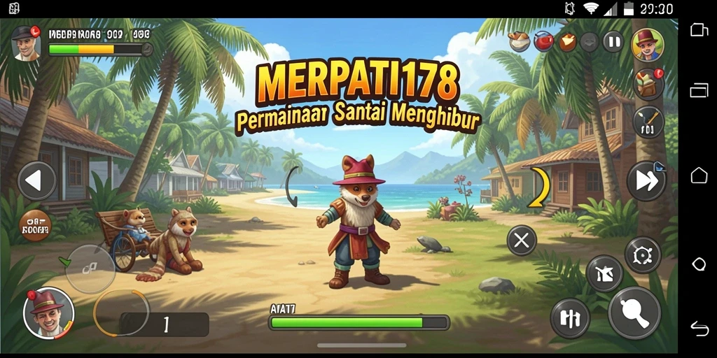 Tampilan utama gameplay MERPATI178 yang ceria dan menghibur.
