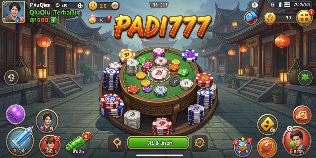 Tampilan gameplay seru PADI777 yang menampilkan aksi QiuQiu.