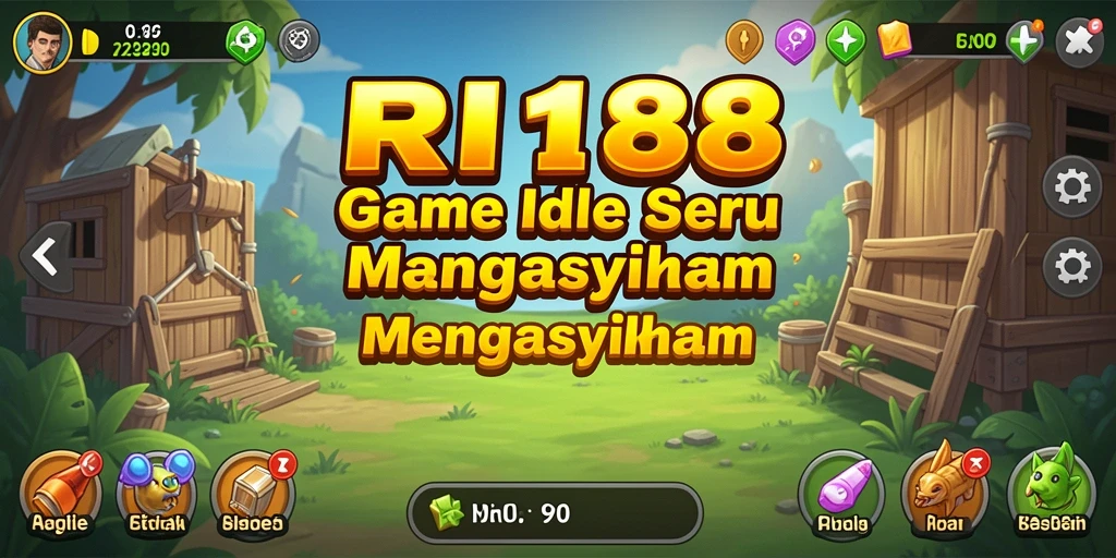 Tampilan gameplay RI188 dengan karakter mengumpulkan sumber daya.