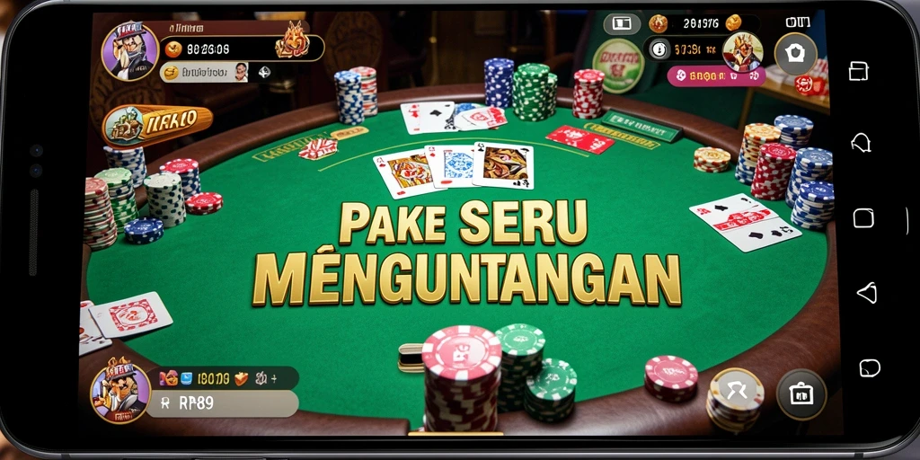Screenshot gameplay RR89 yang menampilkan suasana meja poker yang seru.