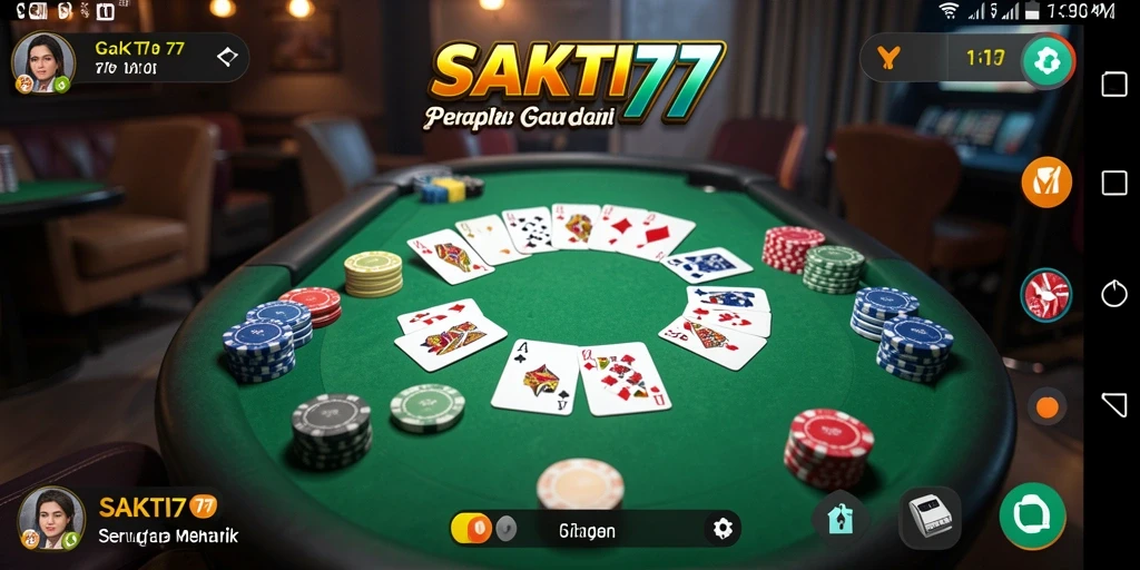 Screenshot SAKTI77 menampilkan gameplay menarik dalam permainan Gaple.