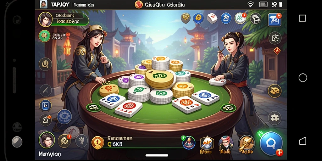 Tampilan gameplay QiuQiu yang menarik dan interaktif.