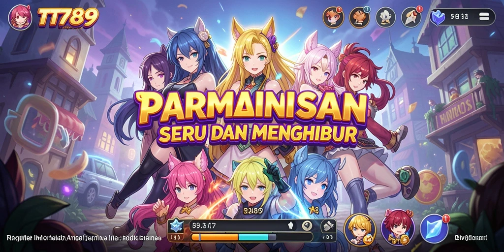 Screenshot gameplay <strong>TT789</strong> menampilkan aksi seru para karakter Anime.