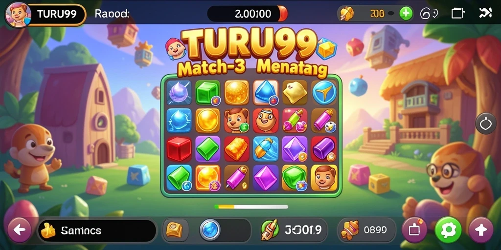 Tangkapan layar gameplay TURU99 yang menarik dan penuh warna.