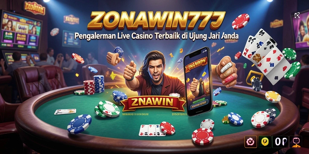 Tampilan permainan Live Casino ZONAWIN777 dengan dealer profesional.